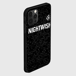 Чехол для iPhone 12 Pro Max Nightwish glitch на темном фоне: символ сверху, цвет: 3D-черный — фото 2