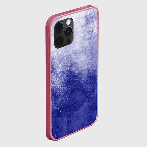 Чехол iPhone 12 Pro Max Текстура Ocean splash / 3D-Малиновый – фото 2