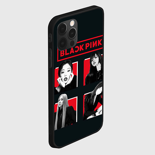 Чехол iPhone 12 Pro Max Blackpink retro girls / 3D-Черный – фото 2