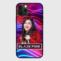 Чехол для iPhone 12 Pro Max Blackpink Rose, цвет: 3D-черный