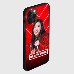 Чехол для iPhone 12 Pro Max Rose Blackpink red, цвет: 3D-черный — фото 2