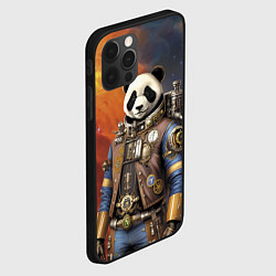 Чехол для iPhone 12 Pro Max Панда-космонавт - стимпанк, цвет: 3D-черный — фото 2