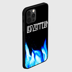Чехол для iPhone 12 Pro Max Led Zeppelin blue fire, цвет: 3D-черный — фото 2