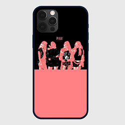 Чехол iPhone 12 Pro Max BLACK PINK на черно-розовом