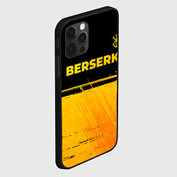 Чехол для iPhone 12 Pro Max Berserk - gold gradient: символ сверху, цвет: 3D-черный — фото 2