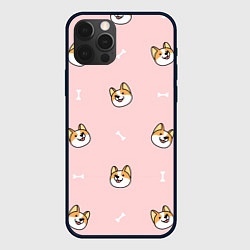 Чехол для iPhone 12 Pro Max Pink corgi, цвет: 3D-черный