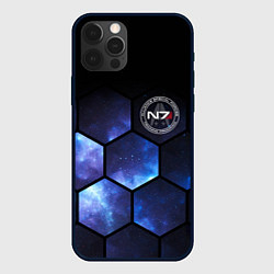 Чехол для iPhone 12 Pro Max Mass Effect - N7 - Космос, цвет: 3D-черный