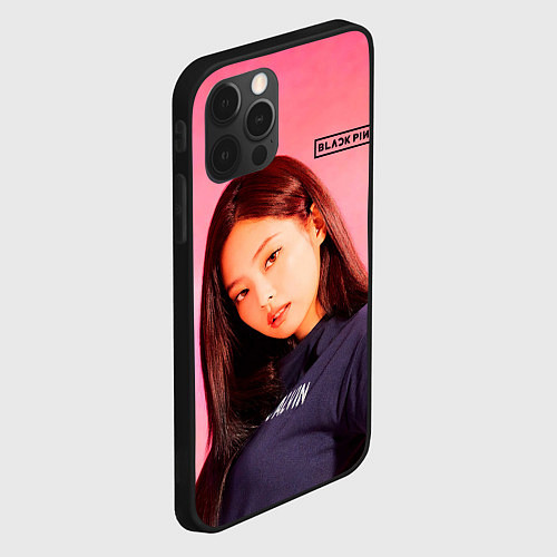 Чехол iPhone 12 Pro Max Jennie Blackpink kpop / 3D-Черный – фото 2