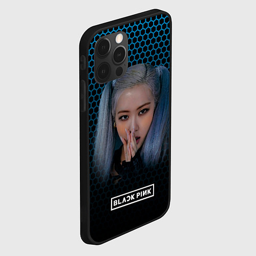 Чехол iPhone 12 Pro Max Kpop blackpink Rose / 3D-Черный – фото 2