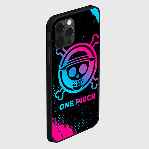 Чехол iPhone 12 Pro Max One Piece - neon gradient / 3D-Черный – фото 2