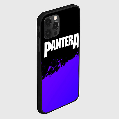 Чехол iPhone 12 Pro Max Pantera purple grunge / 3D-Черный – фото 2