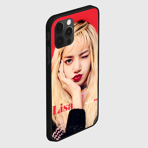 Чехол iPhone 12 Pro Max Blackpink Lisa bright makeup / 3D-Черный – фото 2