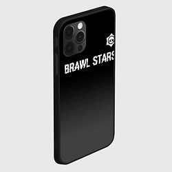 Чехол для iPhone 12 Pro Max Brawl Stars glitch на темном фоне: символ сверху, цвет: 3D-черный — фото 2