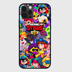 Чехол для iPhone 12 Pro Max Brawl stars all pattern, цвет: 3D-черный