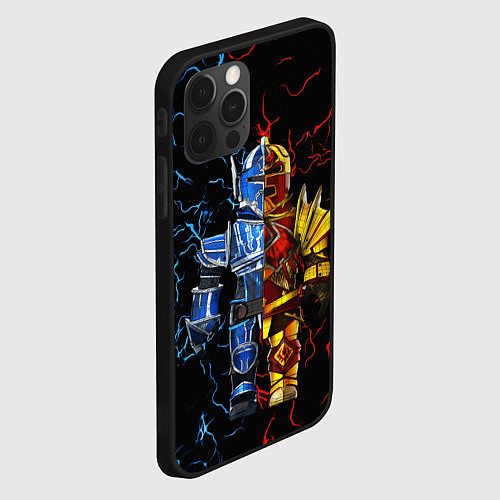 Чехол iPhone 12 Pro Max Рыцарь Roblox / 3D-Черный – фото 2