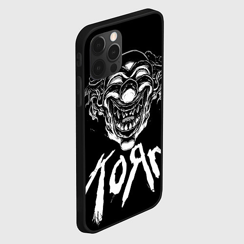 Чехол iPhone 12 Pro Max KoЯn - clown face / 3D-Черный – фото 2