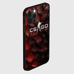 Чехол для iPhone 12 Pro Max CS GO dark texture, цвет: 3D-черный — фото 2