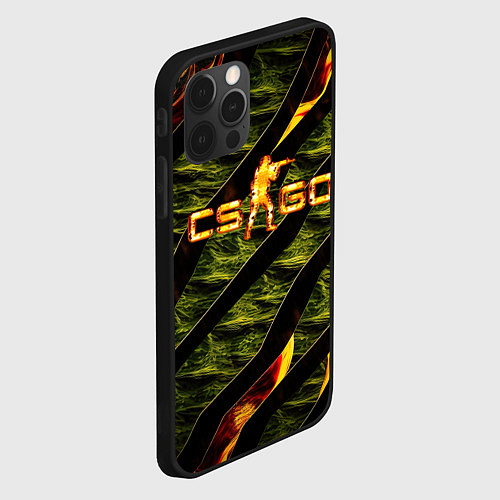 Чехол iPhone 12 Pro Max CS GO fire / 3D-Черный – фото 2