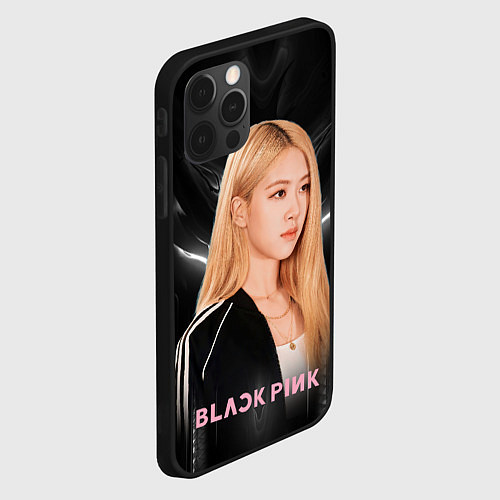 Чехол iPhone 12 Pro Max Rose Blackpink music / 3D-Черный – фото 2