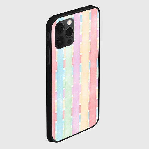 Чехол iPhone 12 Pro Max Color lines / 3D-Черный – фото 2