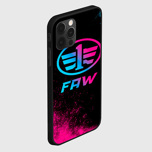 Чехол iPhone 12 Pro Max FAW - neon gradient / 3D-Черный – фото 2