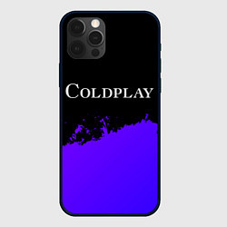 Чехол для iPhone 12 Pro Max Coldplay purple grunge, цвет: 3D-черный