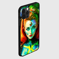 Чехол для iPhone 12 Pro Max Девушка киборг с рыжими волосами, цвет: 3D-черный — фото 2