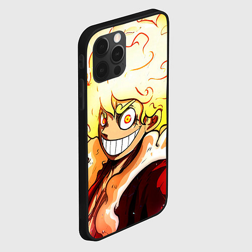 Чехол iPhone 12 Pro Max Луффи 5 гир бог Ника - One Piece / 3D-Черный – фото 2