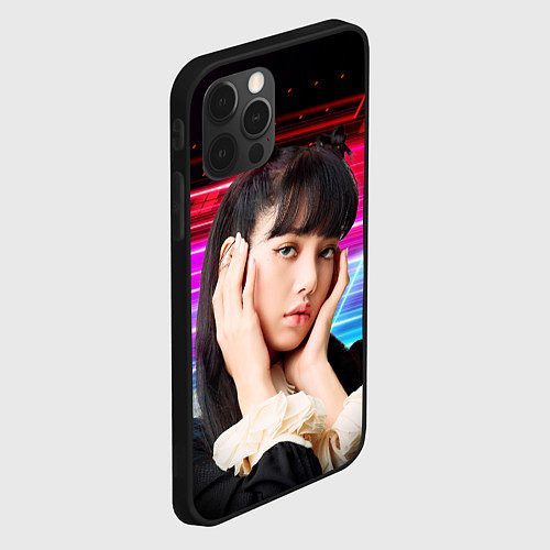 Чехол iPhone 12 Pro Max Lisa Blackpink music kpop / 3D-Черный – фото 2