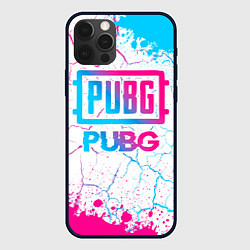 Чехол для iPhone 12 Pro Max PUBG neon gradient style, цвет: 3D-черный