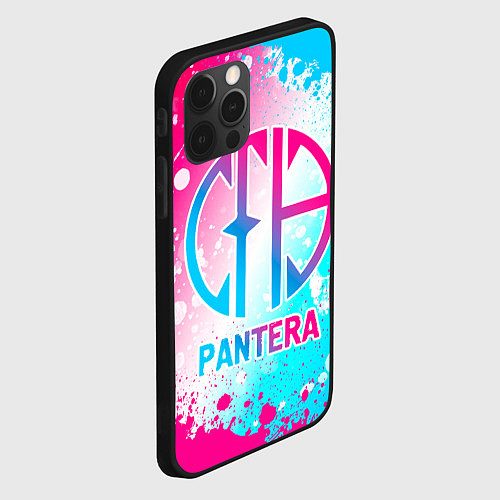 Чехол iPhone 12 Pro Max Pantera neon gradient style / 3D-Черный – фото 2