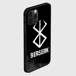 Чехол для iPhone 12 Pro Max Berserk glitch на темном фоне, цвет: 3D-черный — фото 2