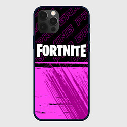 Чехол для iPhone 12 Pro Max Fortnite pro gaming: символ сверху, цвет: 3D-черный