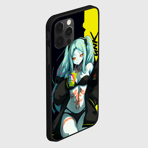 Чехол iPhone 12 Pro Max Rebecca - Cyberpunk Edgerunners / 3D-Черный – фото 2