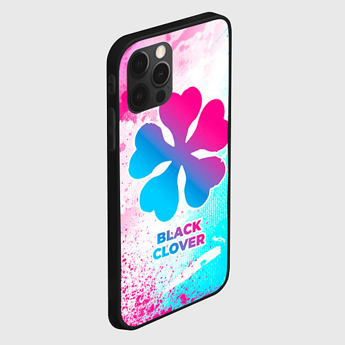 Чехол iPhone 12 Pro Max Black Clover neon gradient style / 3D-Черный – фото 2