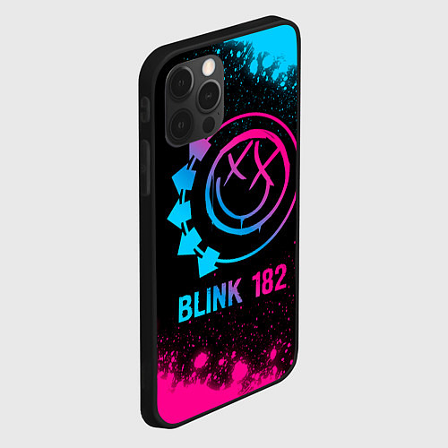 Чехол iPhone 12 Pro Max Blink 182 - neon gradient / 3D-Черный – фото 2