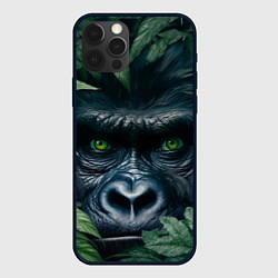 Чехол для iPhone 12 Pro Max Крупная морда гориллы, цвет: 3D-черный