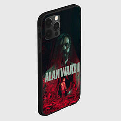 Чехол для iPhone 12 Pro Max Алан Уэйк и Сага Андерсон, цвет: 3D-черный — фото 2