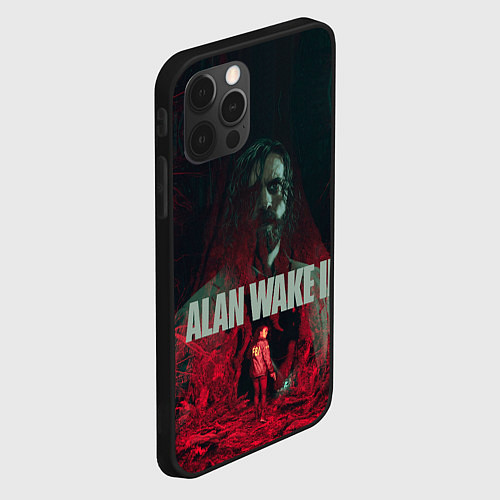 Чехол iPhone 12 Pro Max Алан Уэйк и Сага Андерсон / 3D-Черный – фото 2