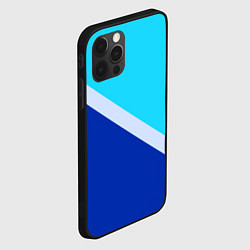 Чехол для iPhone 12 Pro Max Двуцветный голубой, цвет: 3D-черный — фото 2