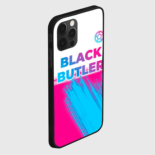 Чехол iPhone 12 Pro Max Black Butler neon gradient style: символ сверху / 3D-Черный – фото 2