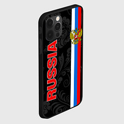 Чехол для iPhone 12 Pro Max Russia black style, цвет: 3D-черный — фото 2