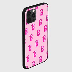 Чехол для iPhone 12 Pro Max Барби паттерн буква B, цвет: 3D-черный — фото 2