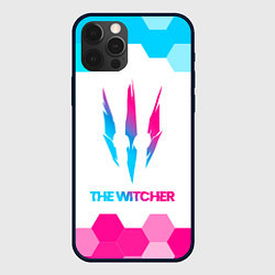 Чехол для iPhone 12 Pro Max The Witcher neon gradient style, цвет: 3D-черный