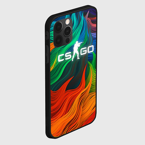 Чехол iPhone 12 Pro Max Cs Go Logo Color / 3D-Черный – фото 2