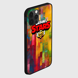 Чехол для iPhone 12 Pro Max Brawl Stars Logo Color, цвет: 3D-черный — фото 2