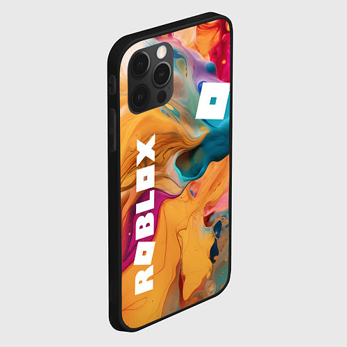 Чехол iPhone 12 Pro Max Roblox Logo Color / 3D-Черный – фото 2