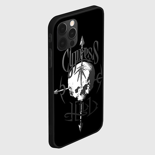 Чехол iPhone 12 Pro Max Cypress hill - arrows skull / 3D-Черный – фото 2