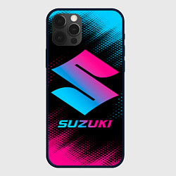 Чехол для iPhone 12 Pro Max Suzuki - neon gradient, цвет: 3D-черный