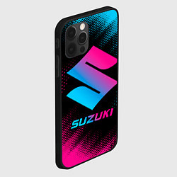 Чехол для iPhone 12 Pro Max Suzuki - neon gradient, цвет: 3D-черный — фото 2